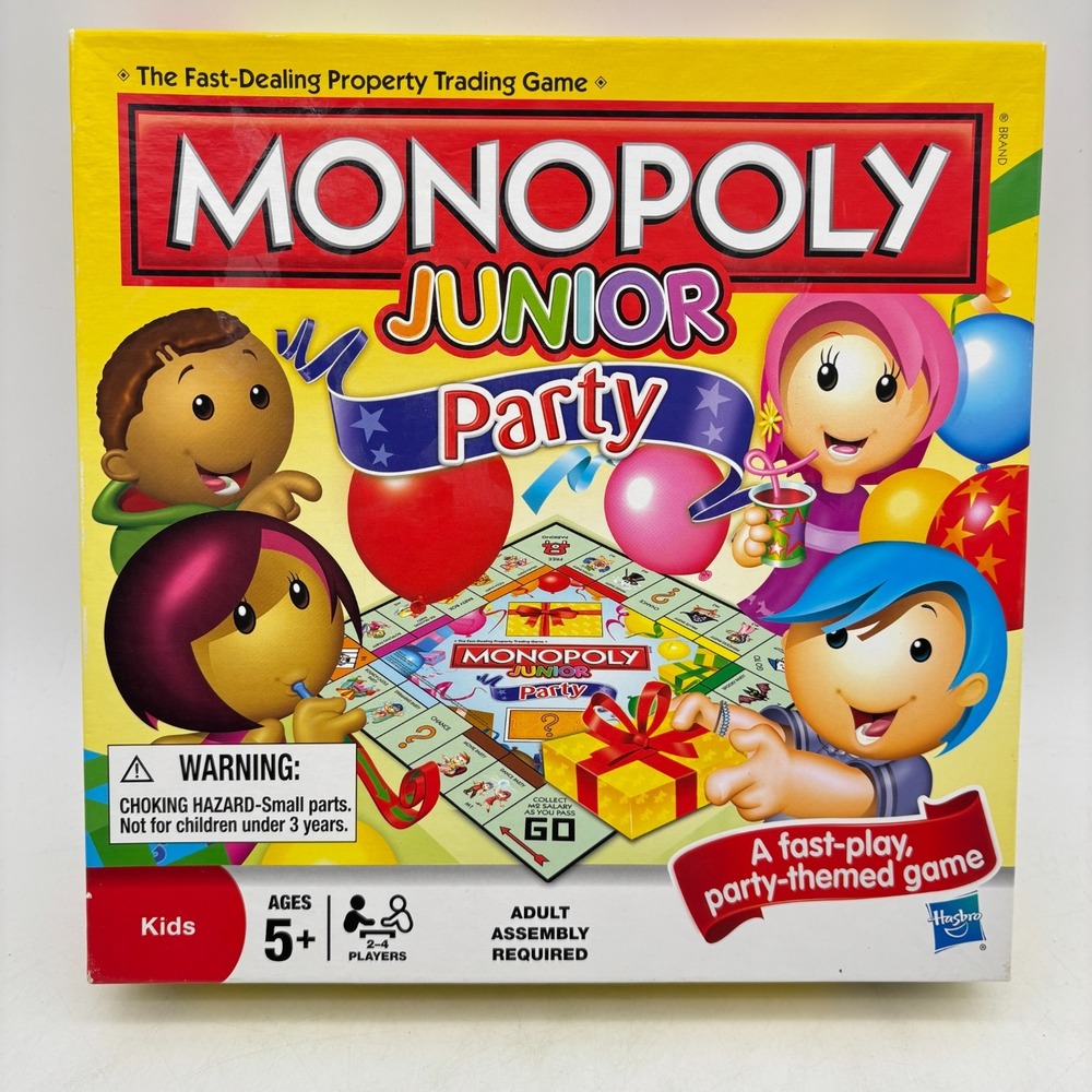Monopoly Junior Party Game COMPLETE Hasbro 2011 Kids Childrens Family